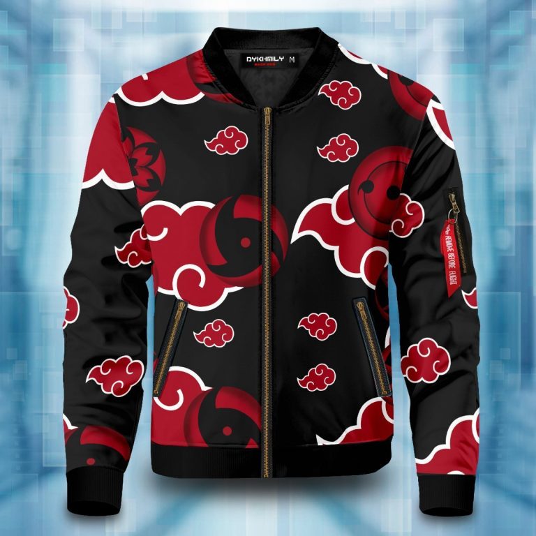 Naruto Jackets Anime Akatsuki Sharingan Bomber Jacket Anime Jacket