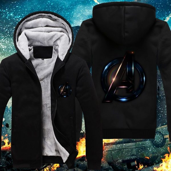 avengers symbol fleece jacket 592805 - Anime Jacket