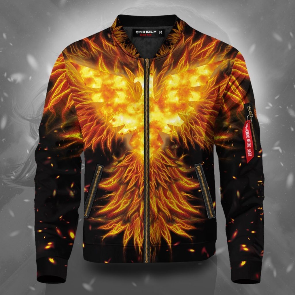 Anime Dark Phoenix Flame Bomber Jacket | Anime Jacket