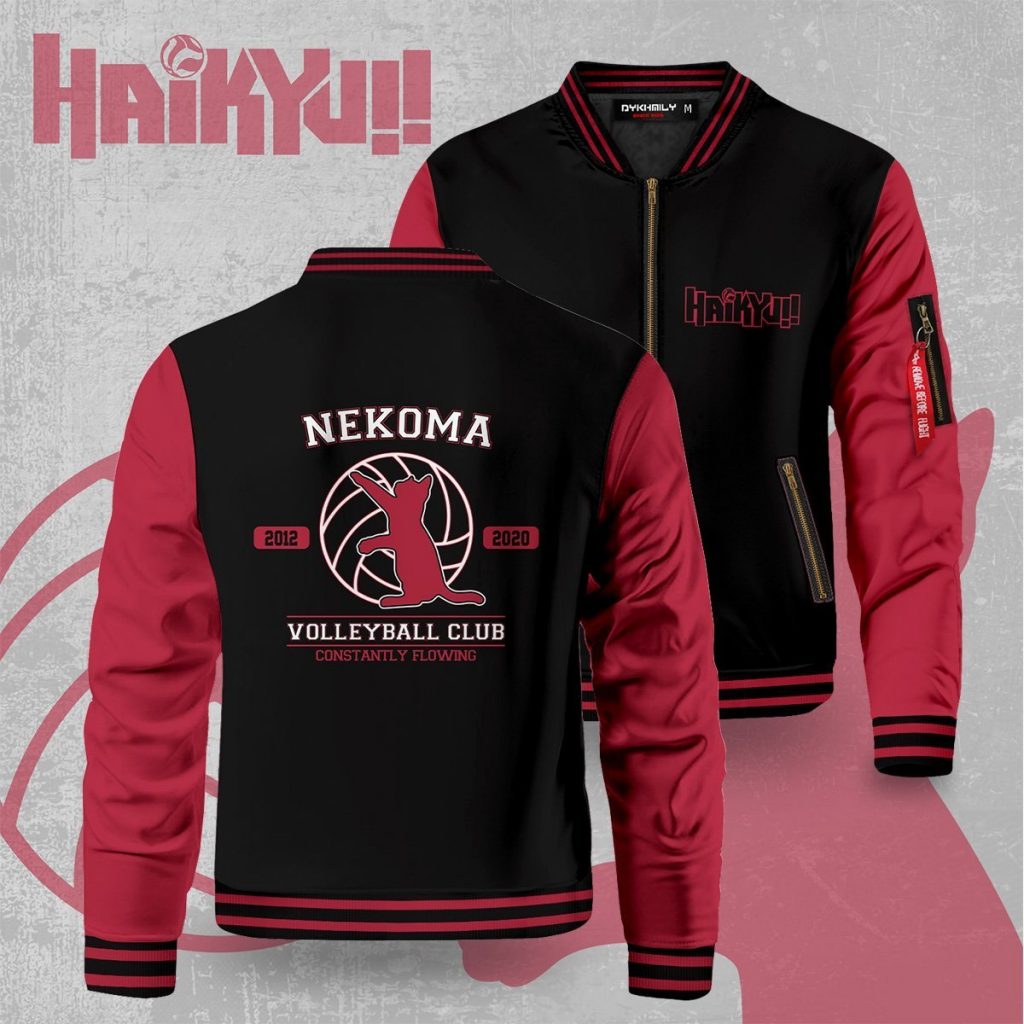 Haikyuu Jackets - Anime Nekoma Constantly Flowing Bomber Jacket | Anime ...