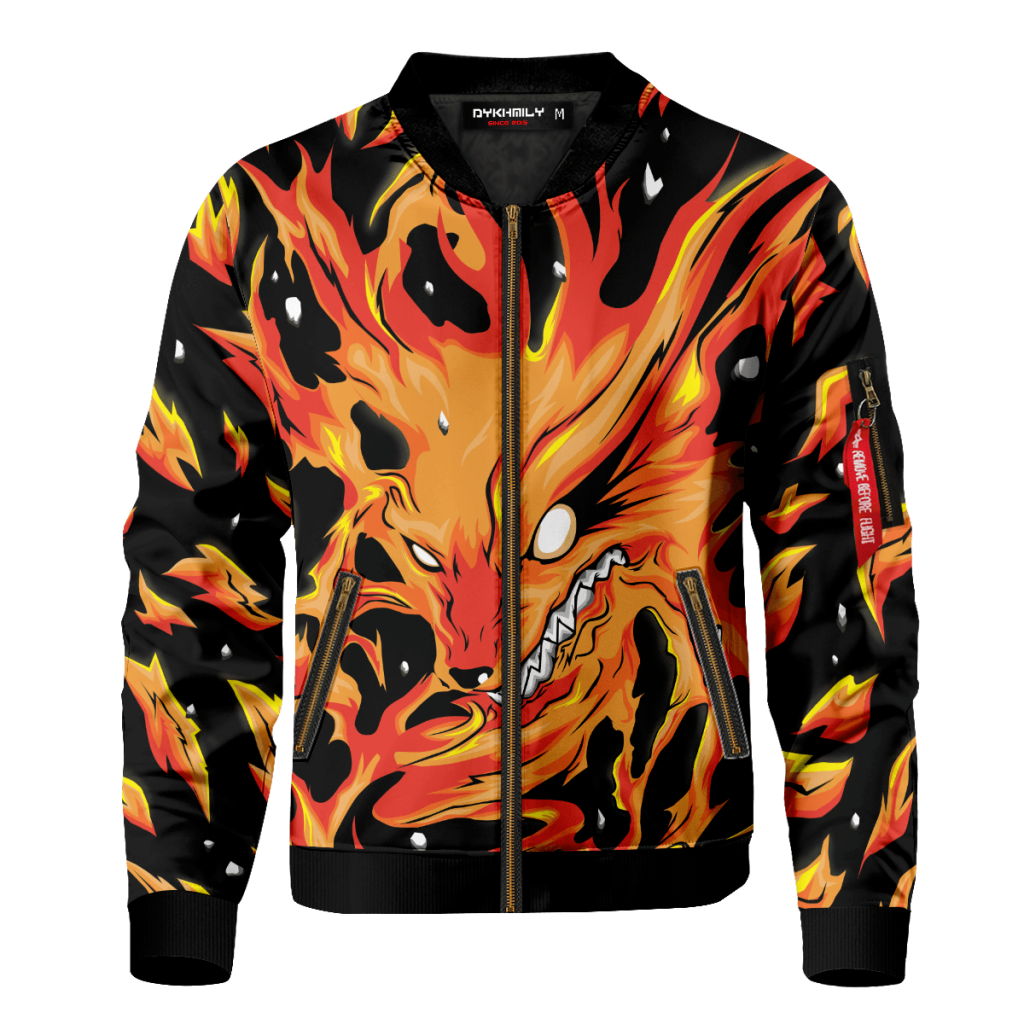 Anime Raging Kurama Bomber Jacket | Anime Jacket