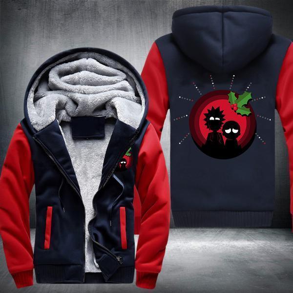 rick morty christmas design 03 fleece jacket 941954 - Anime Jacket