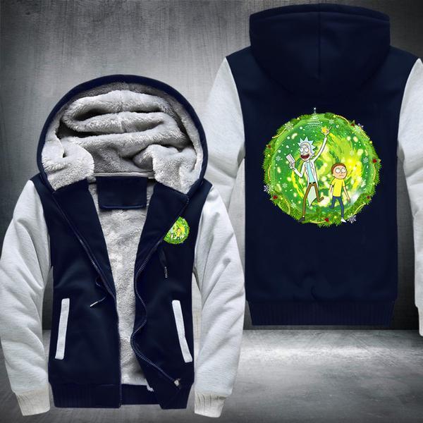 rick morty wormhole fleece jacket 288695 - Anime Jacket