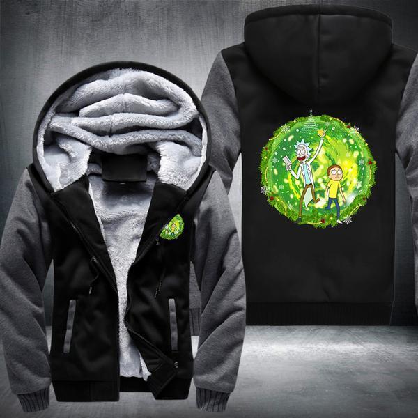 rick morty wormhole fleece jacket 676453 - Anime Jacket