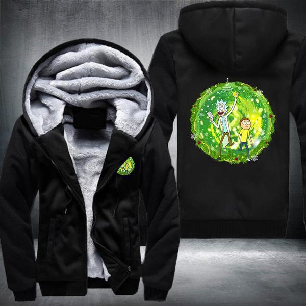 rick morty wormhole fleece jacket 830408 - Anime Jacket