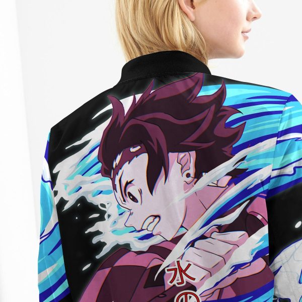 tanjiro water style bomber jacket 136737 - Anime Jacket