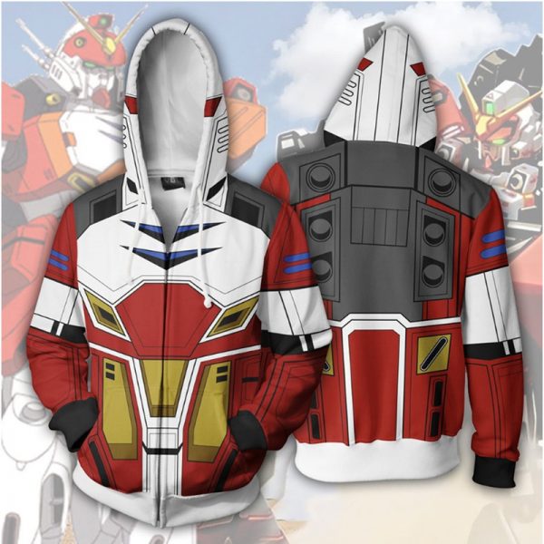 2020 New Gundam 3D Printed Hoodies Men s Casual Hooded Zipper Sweatshirt Fashion Hip Hop Streetwear 5 - Anime Jacket