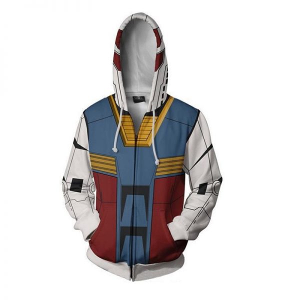 2020 New Gundam 3D Printed Hoodies Men s Casual Hooded Zipper Sweatshirt Fashion Hip Hop Streetwear - Anime Jacket