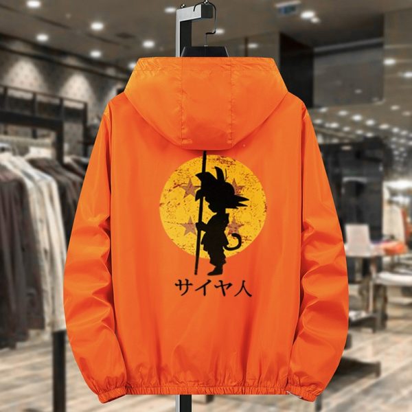 2021 Spring Fashion Fashion Windbreaker Jacket Casual Hooded Jacket Men s Loose Dragon Ball Printed Jacket - Anime Jacket