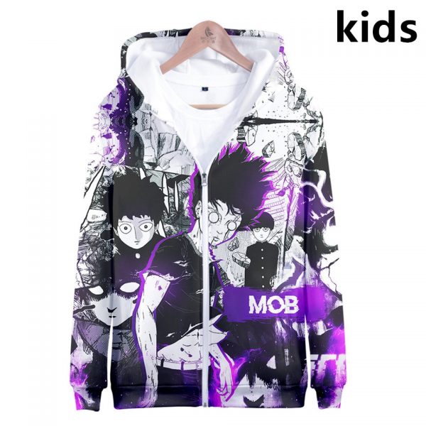 3 To 14 Years Kids Hoodies Mob Psycho 100 Printed Boys Girls Sweatshirt Mobu Saiko Hyaku - Anime Jacket