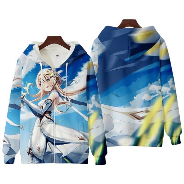 Anime Genshin Impact Keqing Fischl Hooded Sweatshirt Coat Loose Autumn New Men Women Student Harajuku Zipper.png 640x640 3 - Anime Jacket