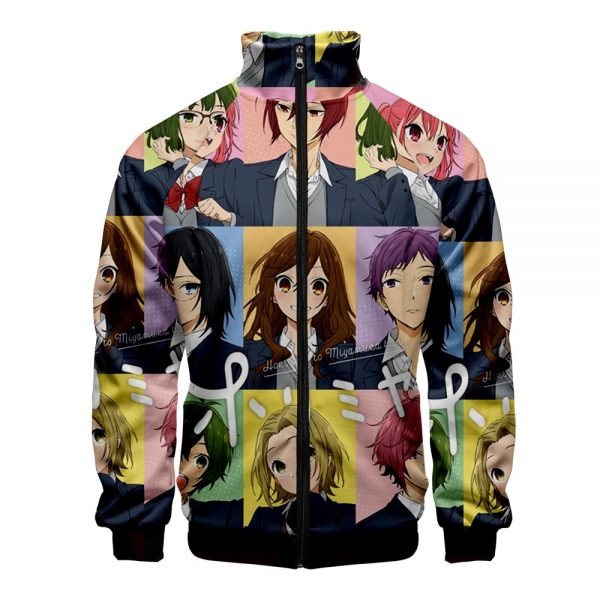 Anime Horimiya 3D Stand Collar Zip Jacket Men Women Long Sleeve Sweatshirt Spring and Autumn Harajuku - Anime Jacket