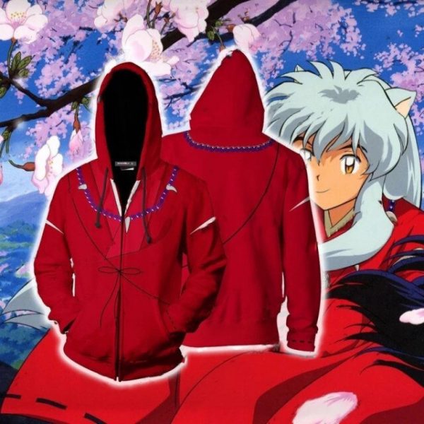 Anime Inuyasha Sakuya Izayoi Cosplay Hoodies Spring Autumn Mens Sportswear 3D Printed Harajuku Zipper Thin Jackets 2.jpg 640x640 2 - Anime Jacket