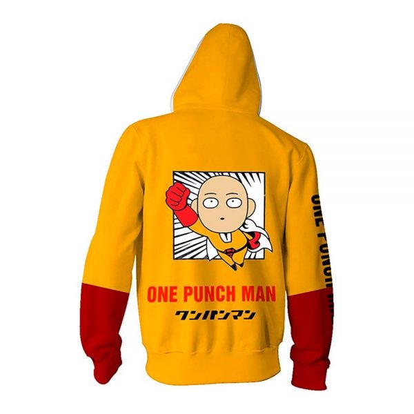 Anime One Punch Man Saitama Costumes Oppai Saitama Hoodie Sweatshirt Mens Harajuku Hoodies Male Zipper Jackets 1 - Anime Jacket