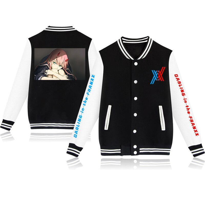 DARLING FRANXX New Baseball Uniform Boys Girls Coat Retro Print Streetwear Casual Jacket Tracksuit Top Japanese 3 - Anime Jacket