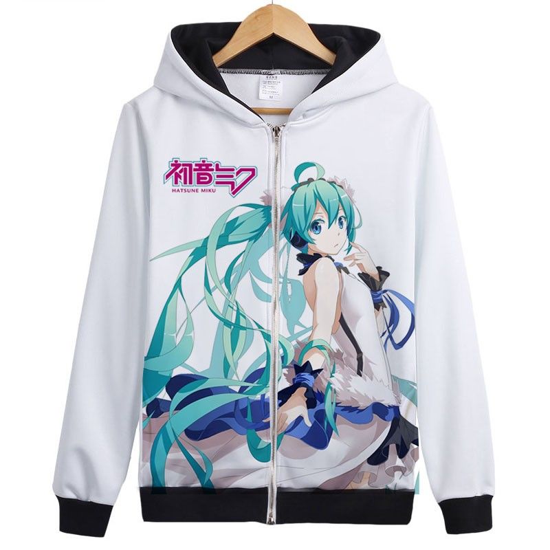 Miku Hatsune Vocaloid Cosplay Anime Kapuzen Sweatshirt Hoodie pullover Pulli Neu 