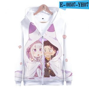 Re Zero kids Hoodies Hooded Jacket Zipper Coat Sweatshirt for boy girls Clothing Clothes Rem and 8.jpg 640x640 8 - Anime Jacket