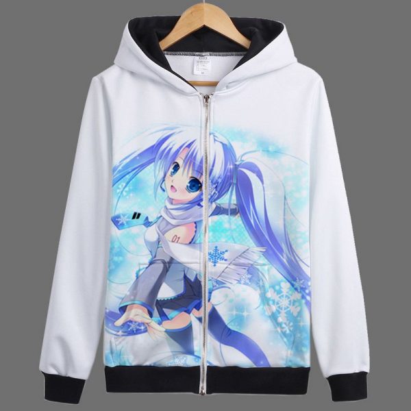 hatsune miku fleece hoodie - Anime Jacket