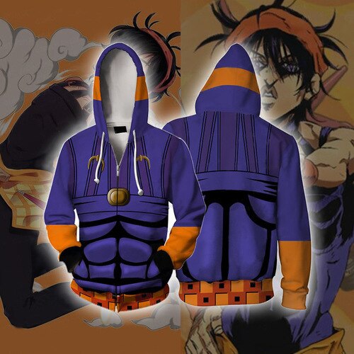 Anime Gu do Mista JoJo Bizarre Adventure 3D Printed Zip Cardigan Student Sports Sweatshirt Jacket 7.jpg 640x640 7 - Anime Jacket