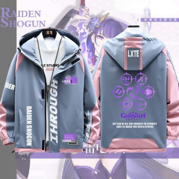 Genshin Impact Baal Raiden Shogun Long Sleeve Jacket Coat Fashion Cool Unisex Hoodie Zipper Hooded Sweatshirt 10.jpg 640x640 10 - Anime Jacket