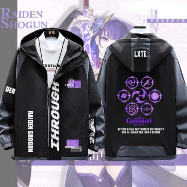 Genshin Impact Baal Raiden Shogun Long Sleeve Jacket Coat Fashion Cool Unisex Hoodie Zipper Hooded Sweatshirt 6.jpg 640x640 6 - Anime Jacket
