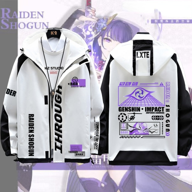 Genshin Impact Jacket - Baal Raiden Shogun Long Sleeve Jacket | Anime ...