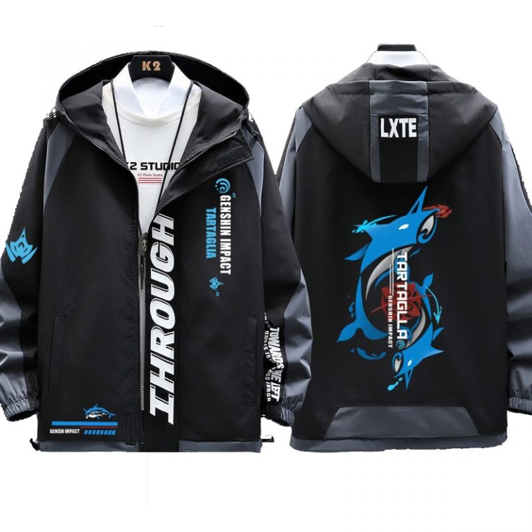 Impact Jacket - Black, Modern Stretch Fit, Zipper Front With Side Pockets, 88% Polyester 12% Spandex
