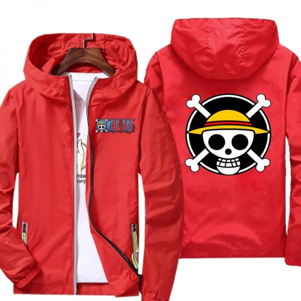One Piece Men s anime Jackets Windbreaker Jacket Reflective zipper thin hoodie jacket waterproof Outdoors 4 - Anime Jacket