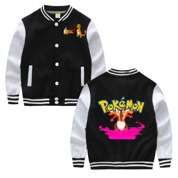 Pokemon Pikachu Charizard Children s Clothing All match Student All match Baseball Uniform Cotton Fleece Coat 1000x1000 1 - Anime Jacket