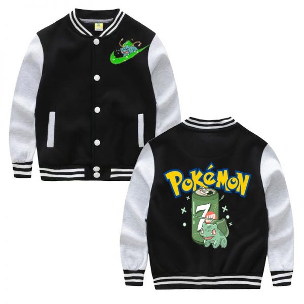 Pokemon Pikachu Charizard Children s Clothing All match Student All match Baseball Uniform Cotton Fleece - Anime Jacket